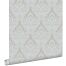 wallpaper baroque print blue and gray from ESTAhome