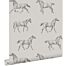 wallpaper pen drawing horses cervine from ESTAhome