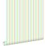 wallpaper stripes lime green and turquoise from ESTAhome