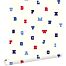 wallpaper alphabet red, white and blue from ESTAhome