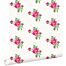 wallpaper embroidered little roses pink and green from ESTAhome