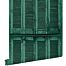 wallpaper weathered wooden French vintage louvre shutters emerald green from ESTAhome