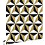 wallpaper graphic motif light shiny gold, white and black from ESTAhome