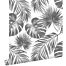 wallpaper tropical leaves black and white from ESTAhome