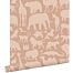 wallpaper animals terracotta from ESTAhome