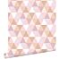 wallpaper triangles lilac purple, soft pink and terracotta from ESTAhome