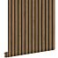 wallpaper wooden slats with 3D effect brown from ESTAhome