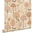 wallpaper dogs beige and terracotta pink from ESTAhome