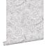 wallpaper floral pattern gray from ESTAhome