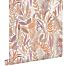 wallpaper leaves light terracotta and lilac purple from ESTAhome