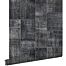 wallpaper patchwork kilim black from ESTAhome