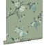 eco texture non-woven wallpaper cherry blossoms green from ESTAhome