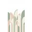 wall mural art deco motif grayish green, peach pink and white from ESTAhome