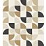 wall mural geometric shapes beige and black from ESTAhome