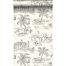 wallpaper jungle animals ivory white and gray from Origin Wallcoverings