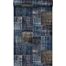 wallpaper patchwork kilim taupe and blue from Origin Wallcoverings