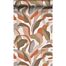 eco texture non-woven wallpaper tropical leaves terracotta, pink and beige from Origin Wallcoverings