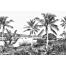 wall mural landscape with palms black and white from Origin Wallcoverings