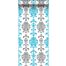 wallpaper baroque print silver and turquoise from Sanders & Sanders