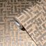 wallpaper geometric motif brown, silver and gold from Livingwalls