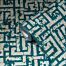 wallpaper geometric motif teal, gold and silver from Livingwalls