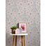 wallpaper floral pattern cream beige, blue, pink and green from Livingwalls