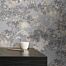 wallpaper floral pattern gray, white, beige, yellow and black from Livingwalls