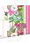 wallpaper vintage flowers pink and lime green from ESTAhome