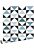 wallpaper graphic triangles white, black, vintage blue and light blue from ESTAhome