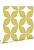 wallpaper graphic motif mustard and white from ESTAhome