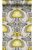 wallpaper Art Nouveau floral pattern mustard and gray from Origin Wallcoverings