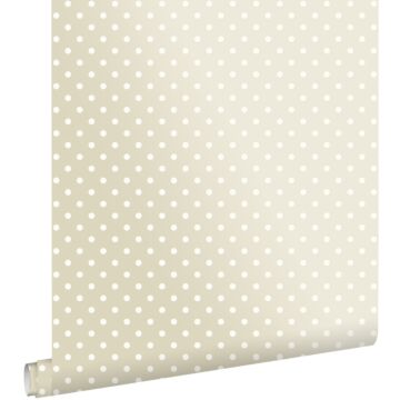 wallpaper dots shiny beige from ESTAhome