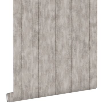wallpaper scrap wood taupe from ESTAhome