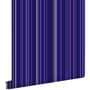 wallpaper stripes purple and brown from ESTAhome
