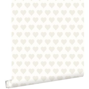 wallpaper hearts white and silver from ESTAhome