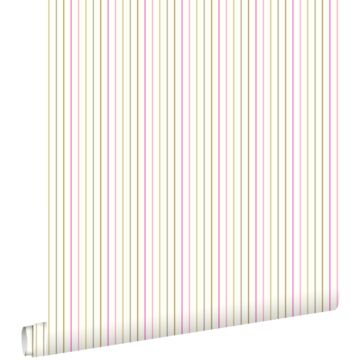 wallpaper stripes baby pink from ESTAhome