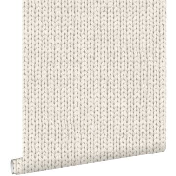 wallpaper knitted beige from ESTAhome