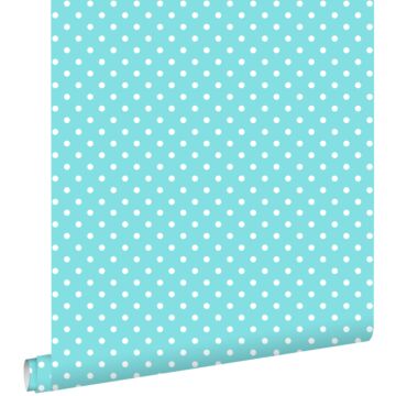 wallpaper dots turquoise from ESTAhome