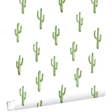 wallpaper small desert cactus tropical jungle green from ESTAhome