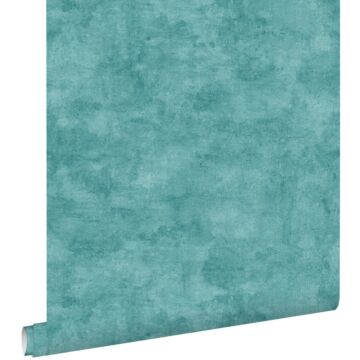 wallpaper concrete look turquoise from ESTA home