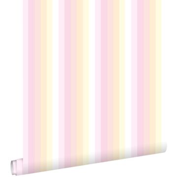 wallpaper rainbow stripes light pink and beige from ESTA home