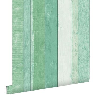 wallpaper scrap wood green from ESTA home