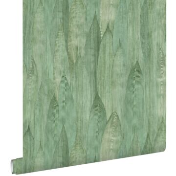 wallpaper leaves celadon green from ESTAhome