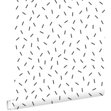 wallpaper graphic motif black and white from ESTAhome