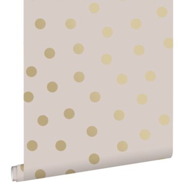 wallpaper dots soft pink and gold from ESTA home