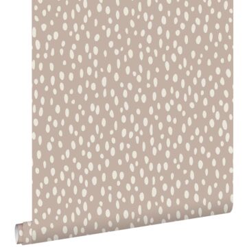 wallpaper dots antique pink and white from ESTAhome