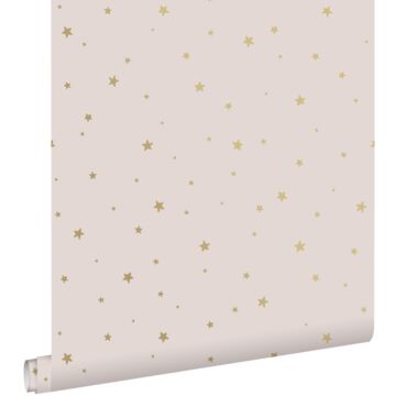 wallpaper little stars antique pink and gold from ESTAhome