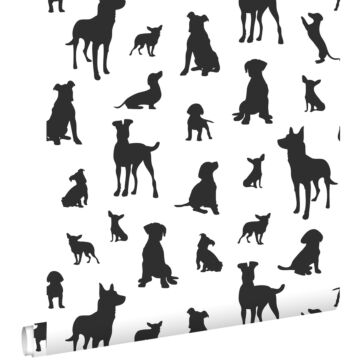 wallpaper dogs black and white from ESTA home