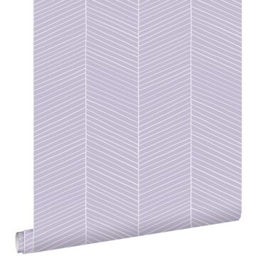 wallpaper herring bone pattern lilac purple from ESTAhome