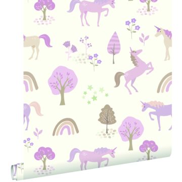 wallpaper unicorns lilac purple from ESTAhome